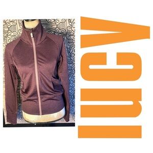 Lucy activewear plum colored track jacket